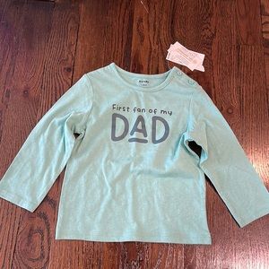 NWT “first Dan of my dad” toddler boy shirt. Size 18 months